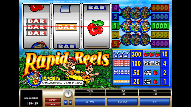 Характеристики слота Rapid Reels 4