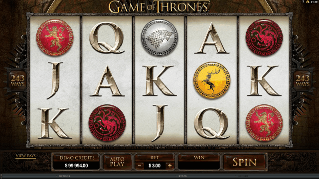 Характеристики слота Game Of Thrones 1