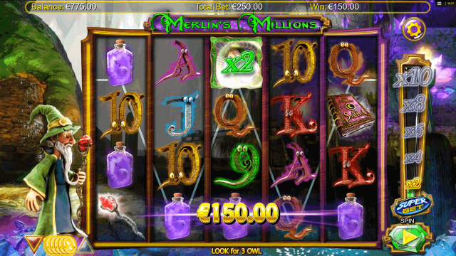 Бонусная игра Merlin's Millions 10