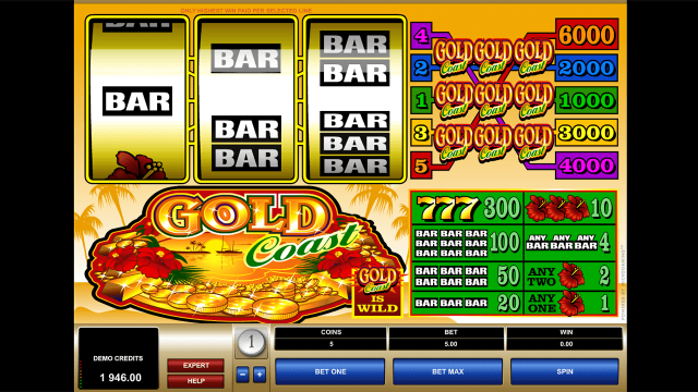 Игровой интерфейс Gold Coast 10