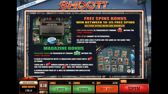 Игровой интерфейс Shoot! 5