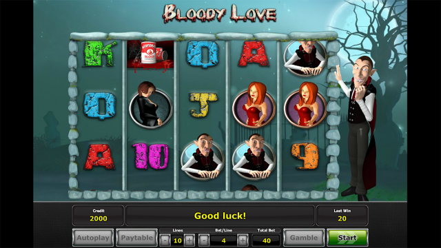 Характеристики слота Bloody Love 10